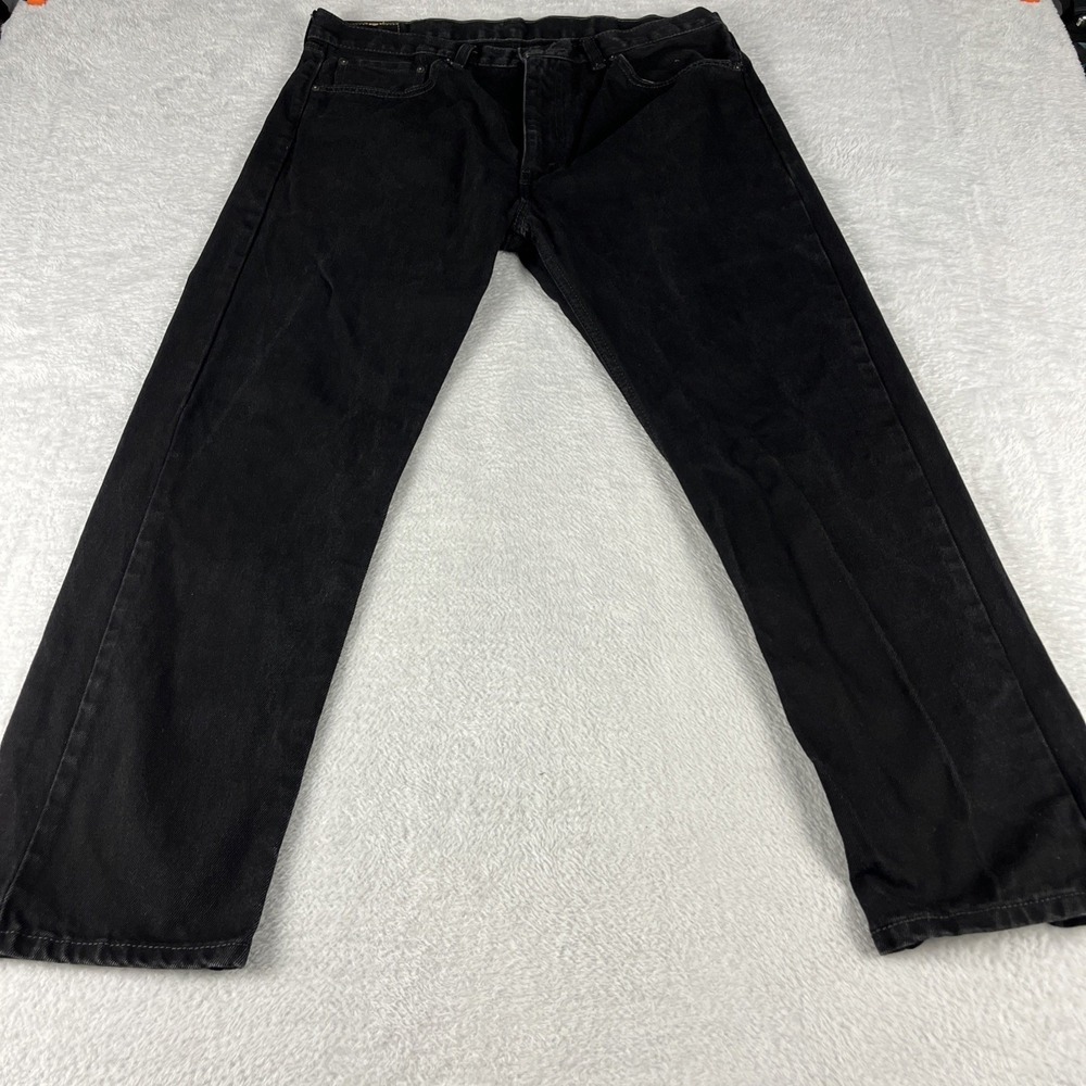 Levi's 505 Regular Fit Jeans Men's 38X30 Black Denim Zip-Fly Casual 5-Pockets